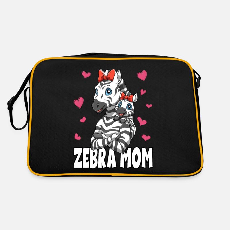 Zebra Mama Muttertag Mom Mutter für eine Mama Retro Tasche