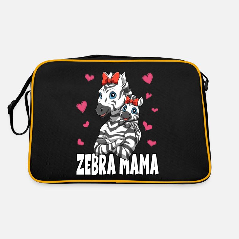Zebra Mama Muttertag Mom Mutter für eine Mama Retro Tasche