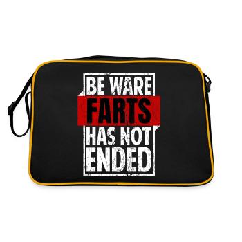 Funny Fart Saying Irony Sarcasm - Retro Bag - black/gold - Back
