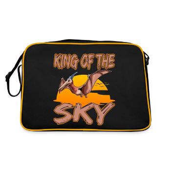 König der Lüfte Pterodactyl Pteranodon - Retro Tasche - Schwarz/Gold - Hinten