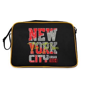 New York The Bronx USA America - Retro Bag - black/gold - Back