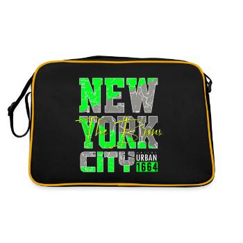 New York The Bronx USA America - Retro Bag - black/gold - Back