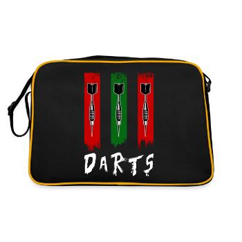 Fléchettes Fléchettes Joueur de fléchettes Cadeau de fléchettes - Sac Retro - noir/or - Dos