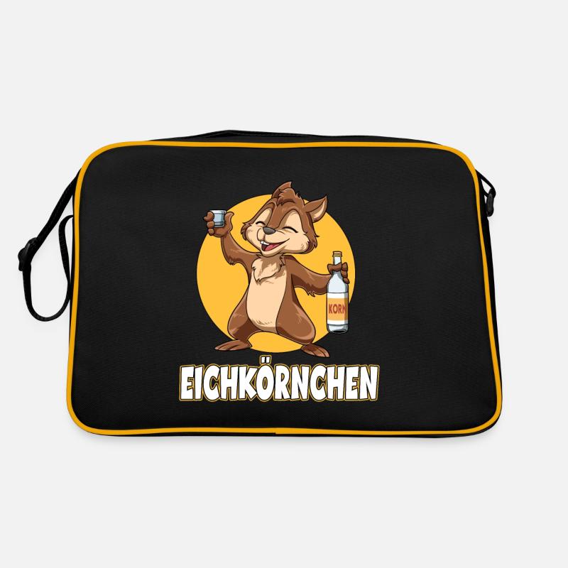 Eichkörnchen Eichhörnchen mit Korn Retro Tasche
