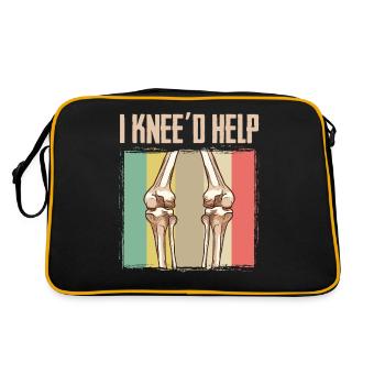 Knee knee surgery Knee joint I Knee'd Help Rehab - Retro Bag - black/gold - Back