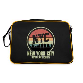 Rétro Vintage New York City Statue de la Liberté - Sac Retro - noir/or - Dos