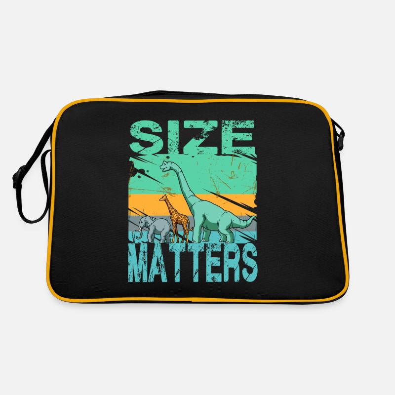 Brachiosaurus Dinosaurier Giraffe Elefant Mensch Retro Tasche