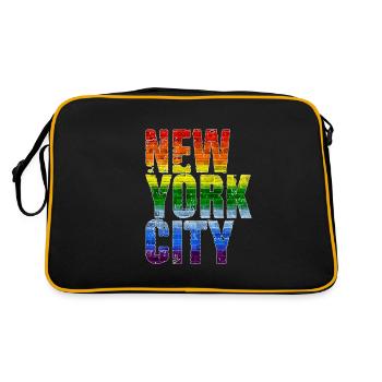 Arc-en-ciel New York City LGBT - Sac Retro - noir/or - Dos