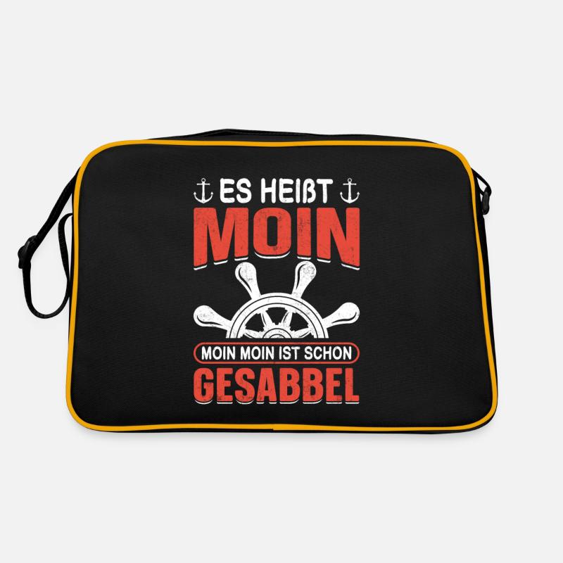 Es heißt Moin Moin Moin ist gesabbel Retro Tasche