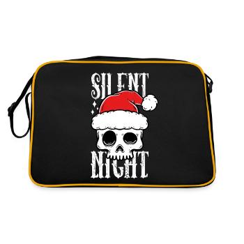 Skull Christmas Design Silent Night - Retro Bag - black/gold - Back