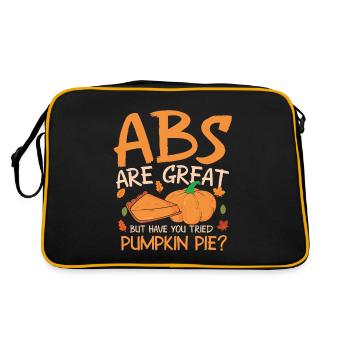 ABS Are Great But Have You Tried Pumpkin Pie? - Retro Tasche - Schwarz/Gold - Hinten