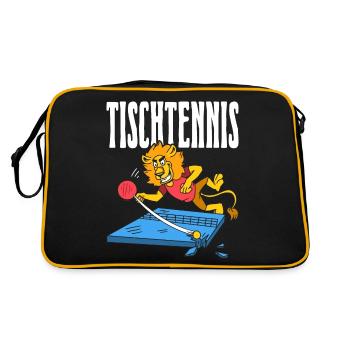 Table Tennis Lion Ping Pong Lion Outfit Table - Retro Bag - black/gold - Back