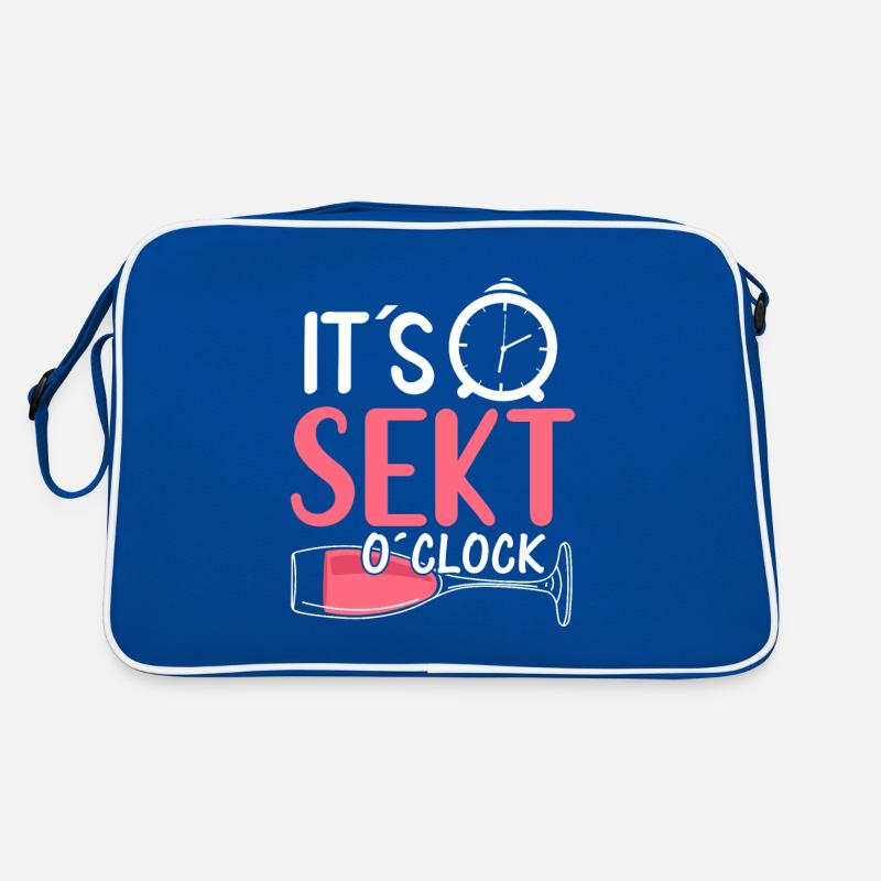 It s Sekt o clock Retro Tasche