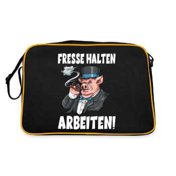 Chef Vorgesetzter Arbeiten - Retro Tasche - Schwarz/Gold - Hinten