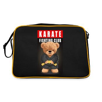 Drôle de cadeau d’arts martiaux d’ours de combat - Sac Retro - noir/or - Dos