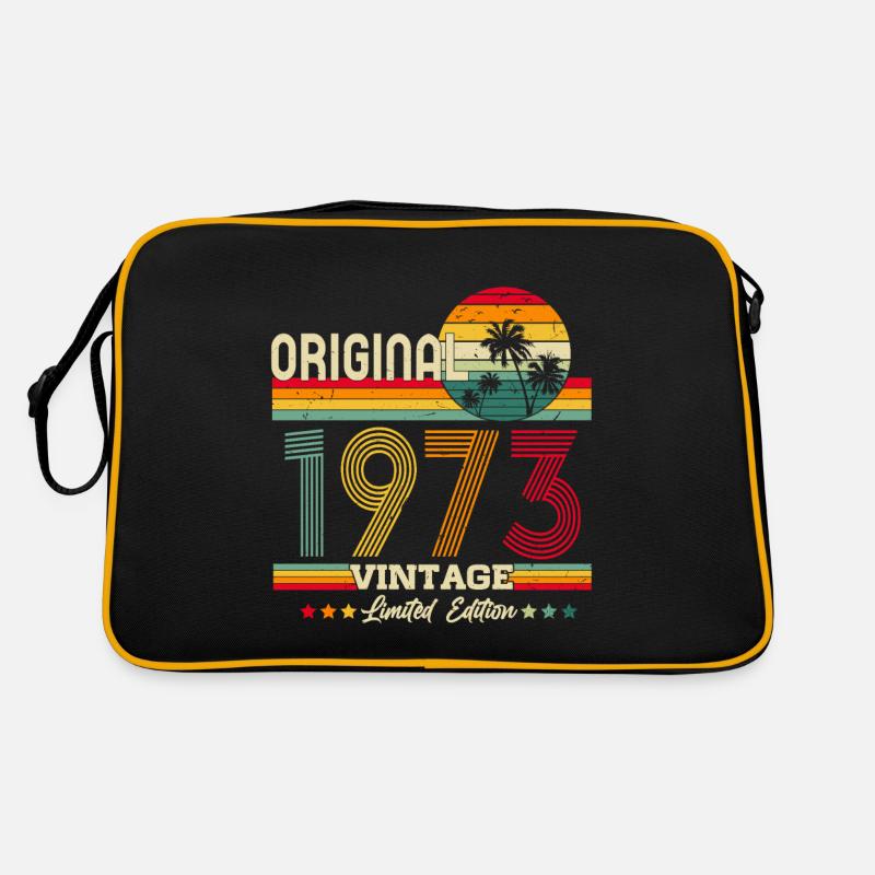 Original 1973 Vintage Geburtstag Geschenk Retro - Retro Tasche - Schwarz/Gold