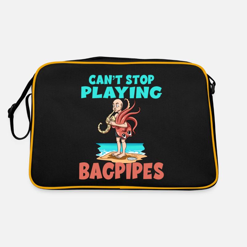 Dudelsack Can't Stop Playing Bagpipes Retro Tasche