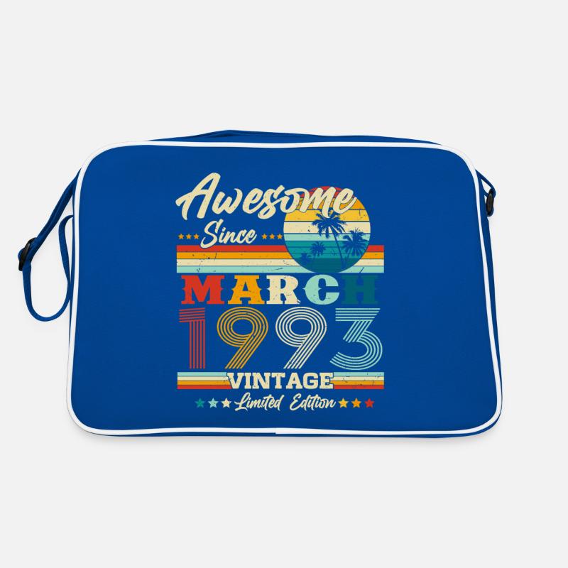 Mars 1993 Anniversaire né Rétro Sac Retro