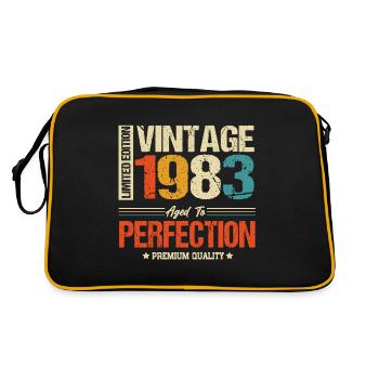 Vintage 1983 vintage anniversaire rétro cadeau - Sac Retro - noir/or - Dos