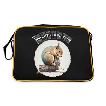 Zu süß, um wahr zu sein - Retro Tasche - Schwarz/Gold - Hinten