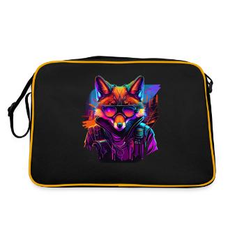 Creative Robber Fox Design Fox Lovers - Retro Bag - black/gold - Back