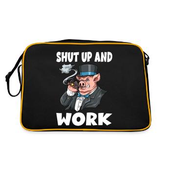 Chef Vorgesetzter Arbeiten - Retro Tasche - Schwarz/Gold - Hinten