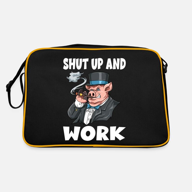 Chef Vorgesetzter Arbeiten - Retro Tasche - Schwarz/Gold