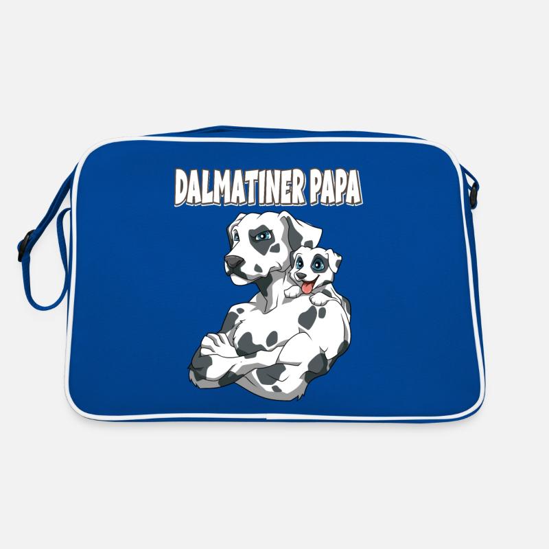 Dalmatiner Papa mit Dalmatiner Kind Retro Tasche
