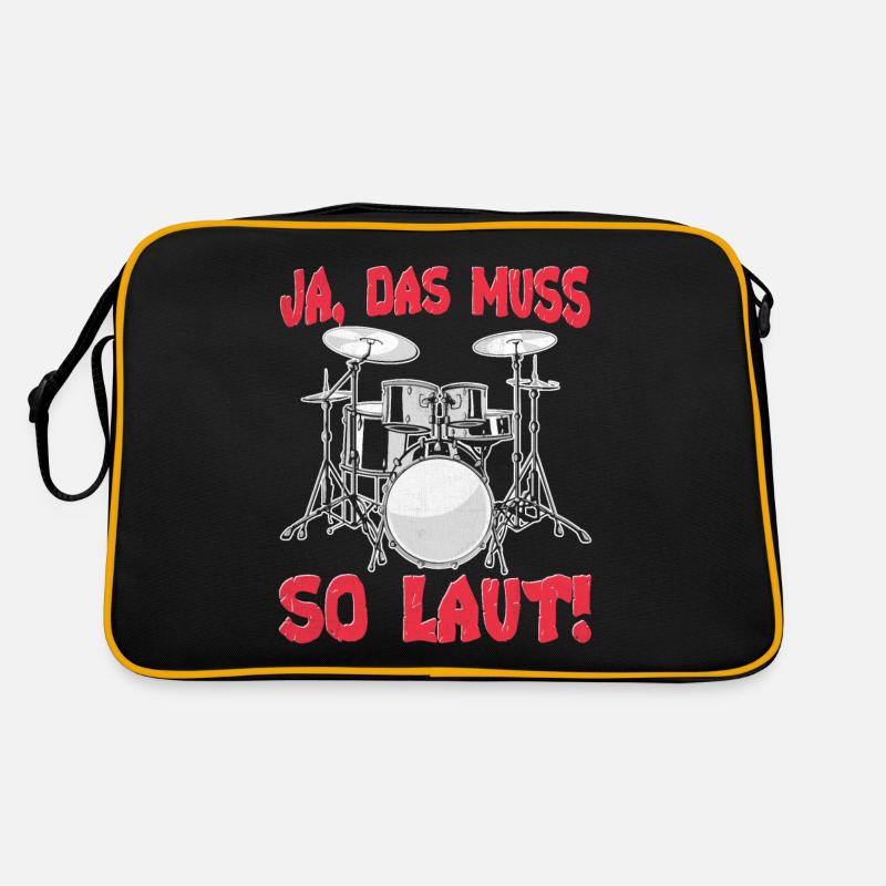 Ja das muss so laut Schlagzeug Retro Tasche