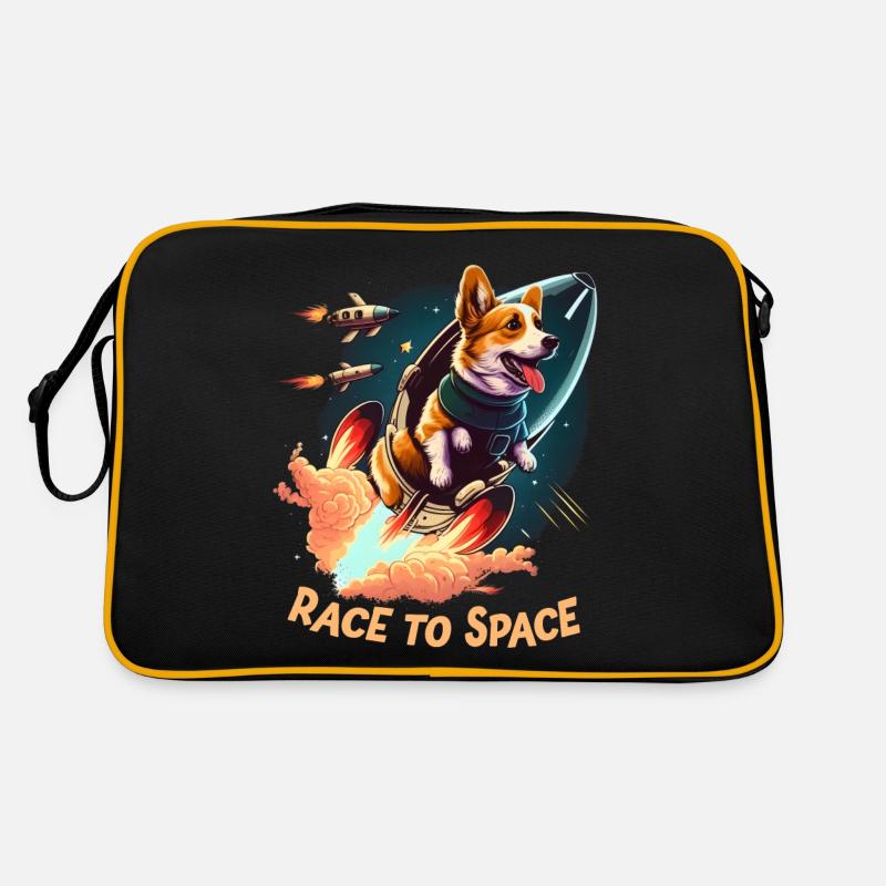 SpaceDog Dog Dog Lovers Space Design Retro Bag