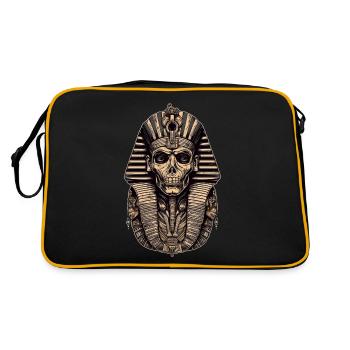 Pharaon Egypte Crâne Death Mask Cadeau - Sac Retro - noir/or - Dos