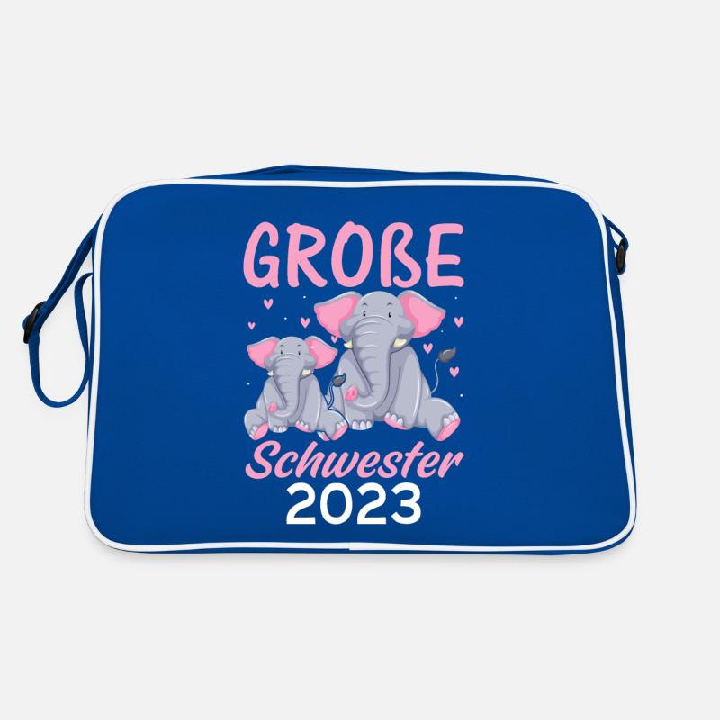 Große Schwester 2023 Geschenk Retro Tasche
