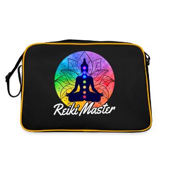 Reiki Master - Retro Tasche - Schwarz/Gold - Hinten