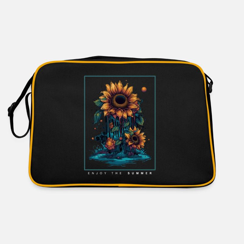 Psychedelic Sunflowers Garden Nature Gift Retro Bag