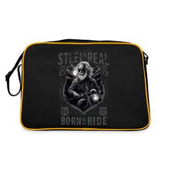 Vieux motard motard cool - Sac Retro - noir/or - Dos