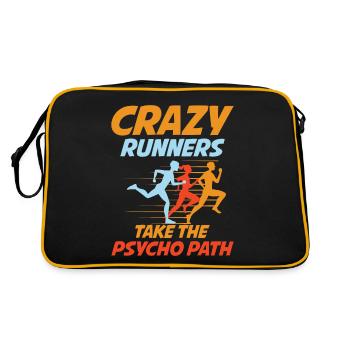Crazy Runners Take The Psycho Path - Retro Tasche - Schwarz/Gold - Hinten