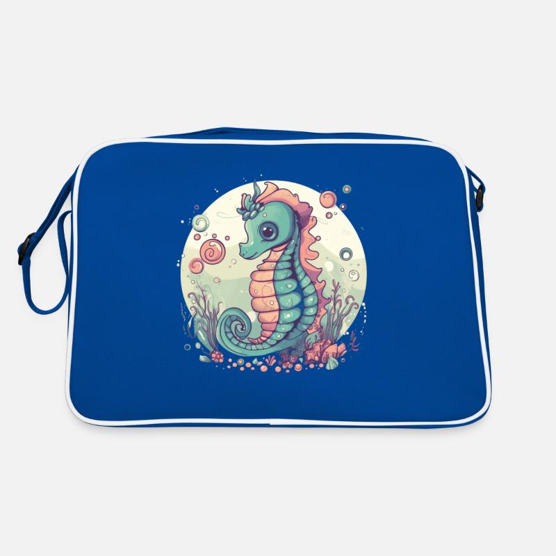 Seepferdchen Unterwasserwelt Retro Tasche