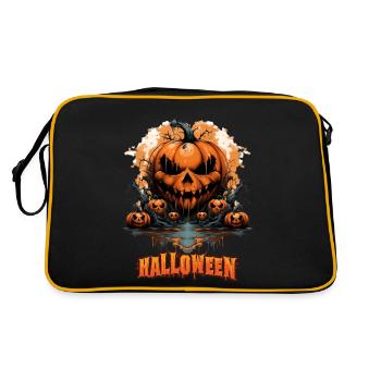 Citrouille lanterne Jack O d’Halloween - Sac Retro - noir/or - Dos