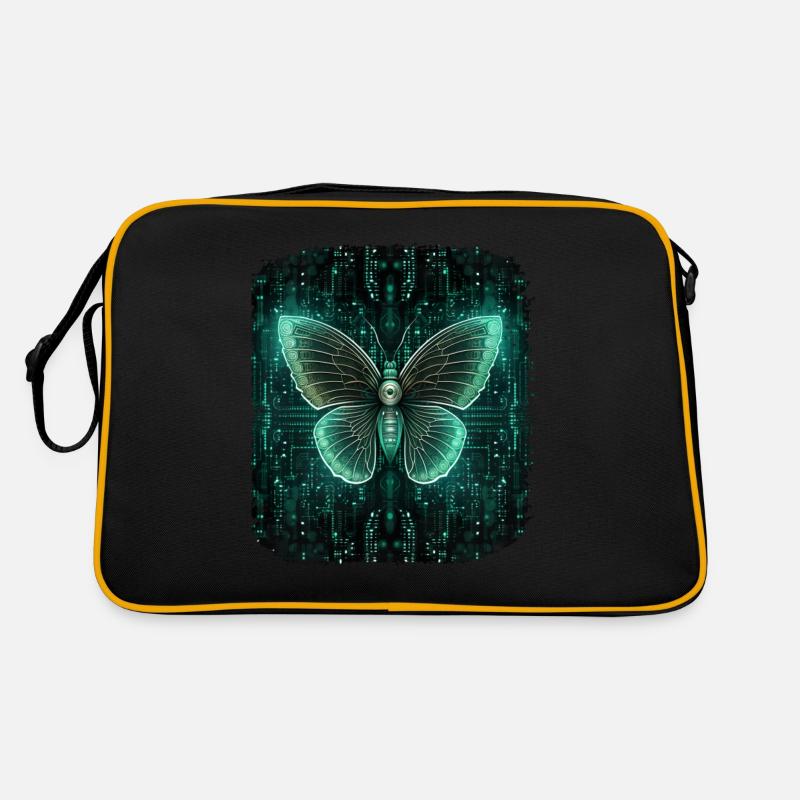Programmierung PC Programm Code Schmetterling Retro Tasche