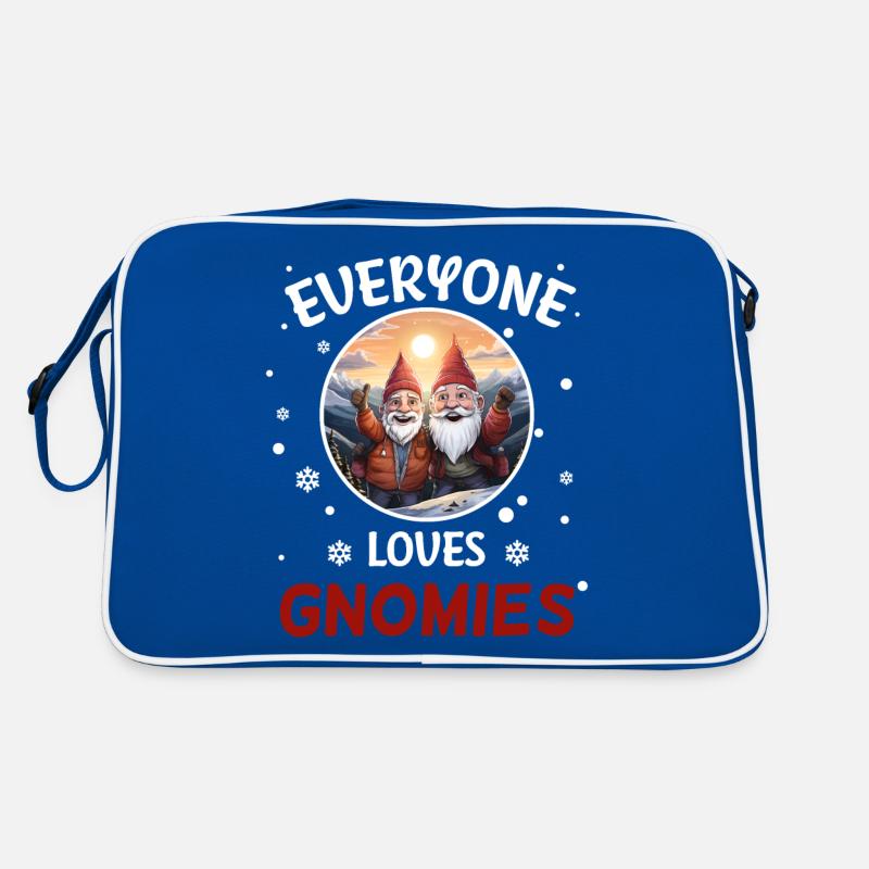 Jeder liebt Gnome Zwerge Weihnachtsmann Retro Tasche