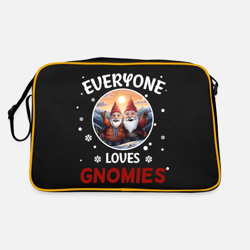 Jeder liebt Gnome Zwerge Weihnachtsmann Retro Tasche