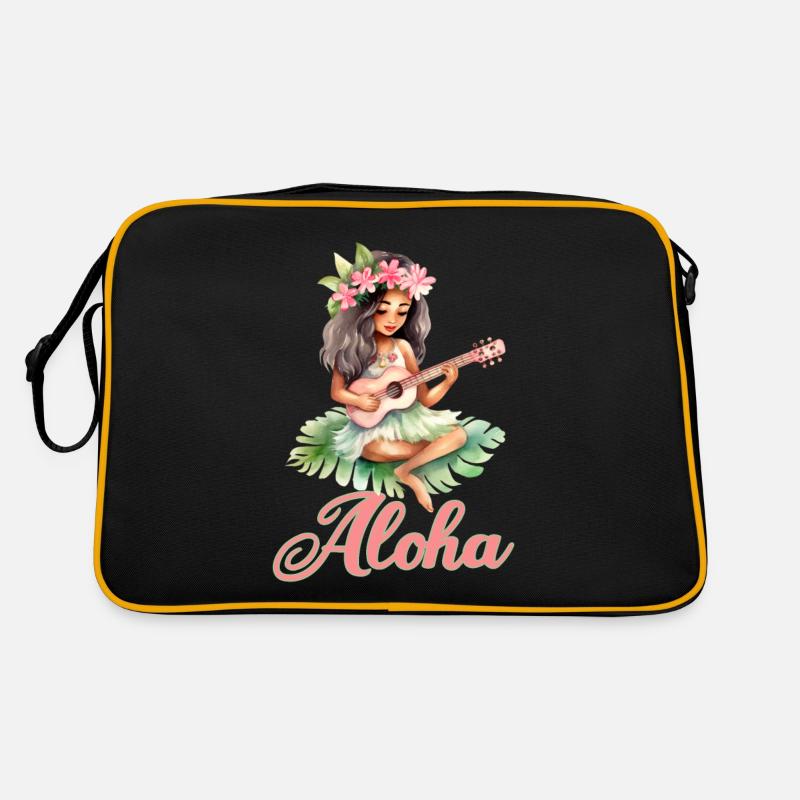 Urlaub Polynesier Strand Ukulele Retro Tasche