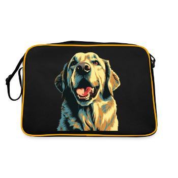 Labrador Dogs Maman et Labfather Papa Golden - Sac Retro - noir/or - Dos
