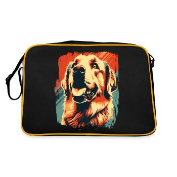 Labrador Dogs Maman et Labfather Papa Golden - Sac Retro - noir/or - Dos