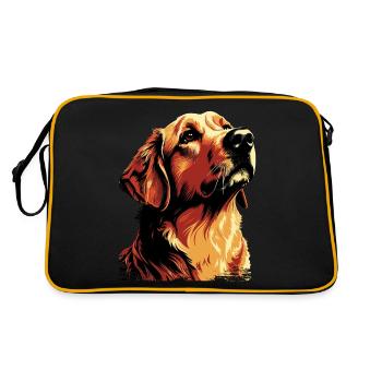 Labrador Dogs Maman et Labfather Papa Golden - Sac Retro - noir/or - Dos