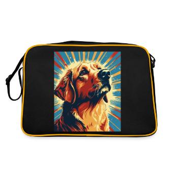 Labrador Dogs Maman et Labfather Papa Golden - Sac Retro - noir/or - Dos
