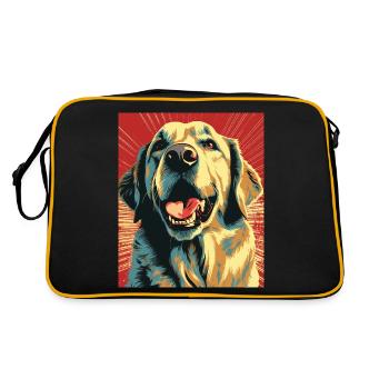 Labrador Dogs Maman et Labfather Papa Golden - Sac Retro - noir/or - Dos