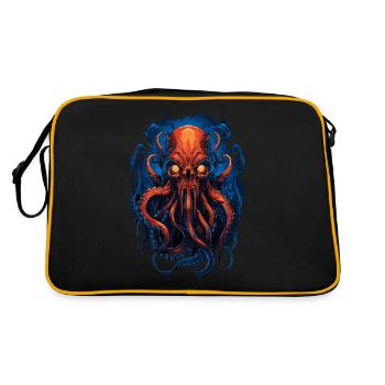 Alien Skull Octopus Squid Animal Creature - Sac Retro - noir/or - Dos