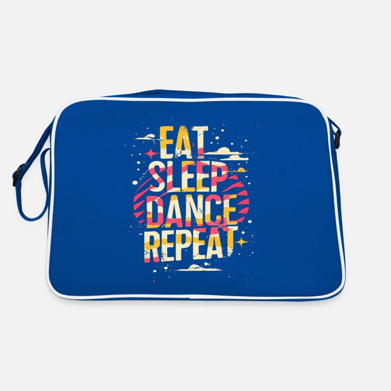 Eat Sleep Dance Repeat Typografie Retro Tasche