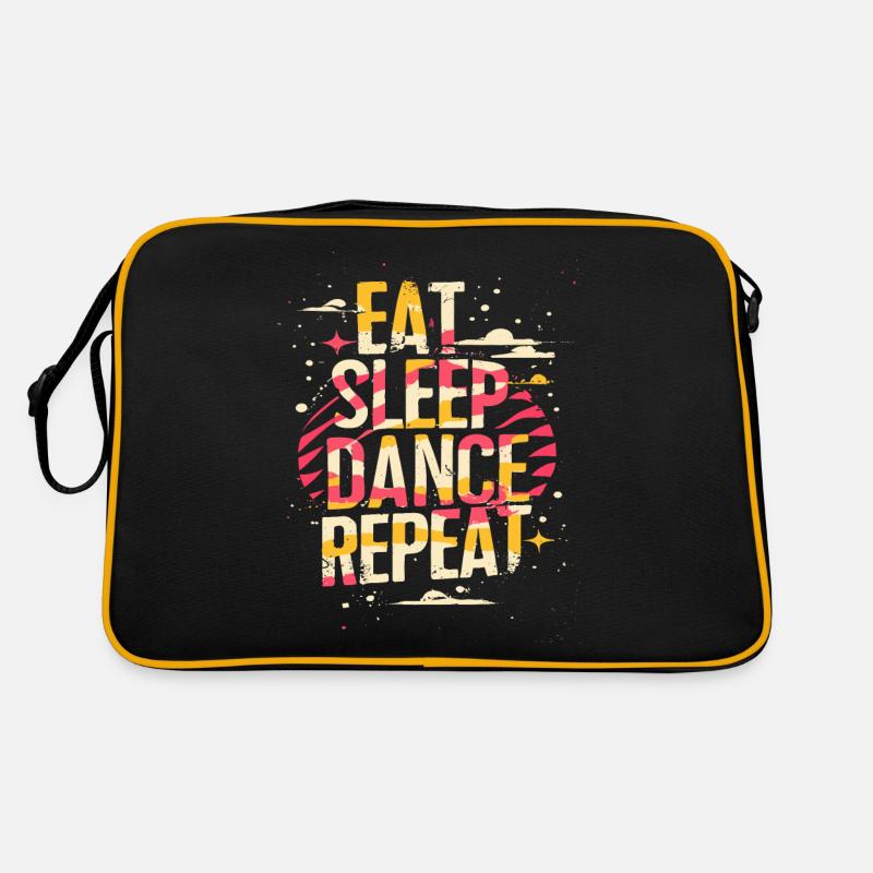 Eat Sleep Dance Répéter la typographie Sac Retro